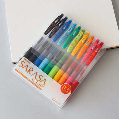 Zebra Sarasa Clip (10 Color set)