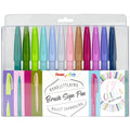 Pentel Brush Sign Pen Pastel Colors (Set of 12)