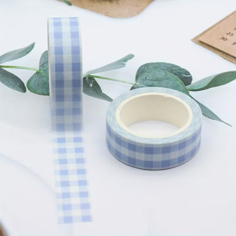 Blue Gingham Washi Tape
