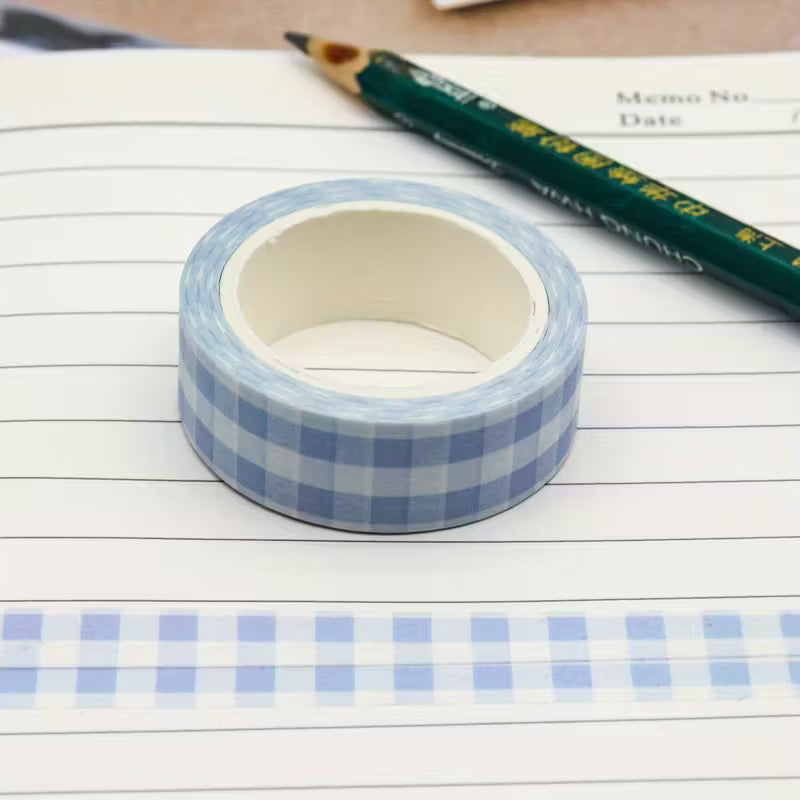 Blue Gingham Washi Tape