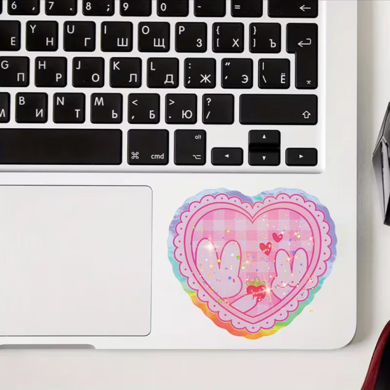 Bunny Heart Vinyl Sticker