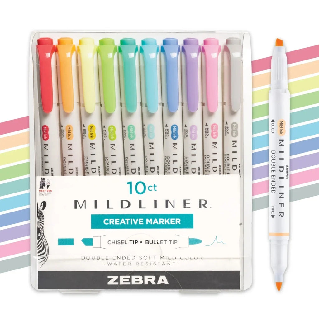 Zebra Mildliner Highlighter (10pcs Set)