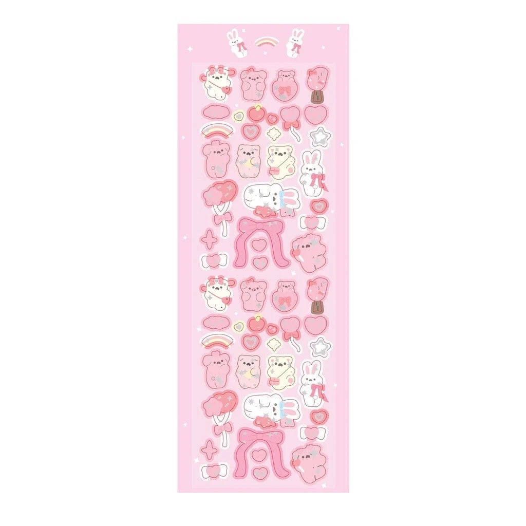 [VOLZZI] Pink Bear Trio Stickers
