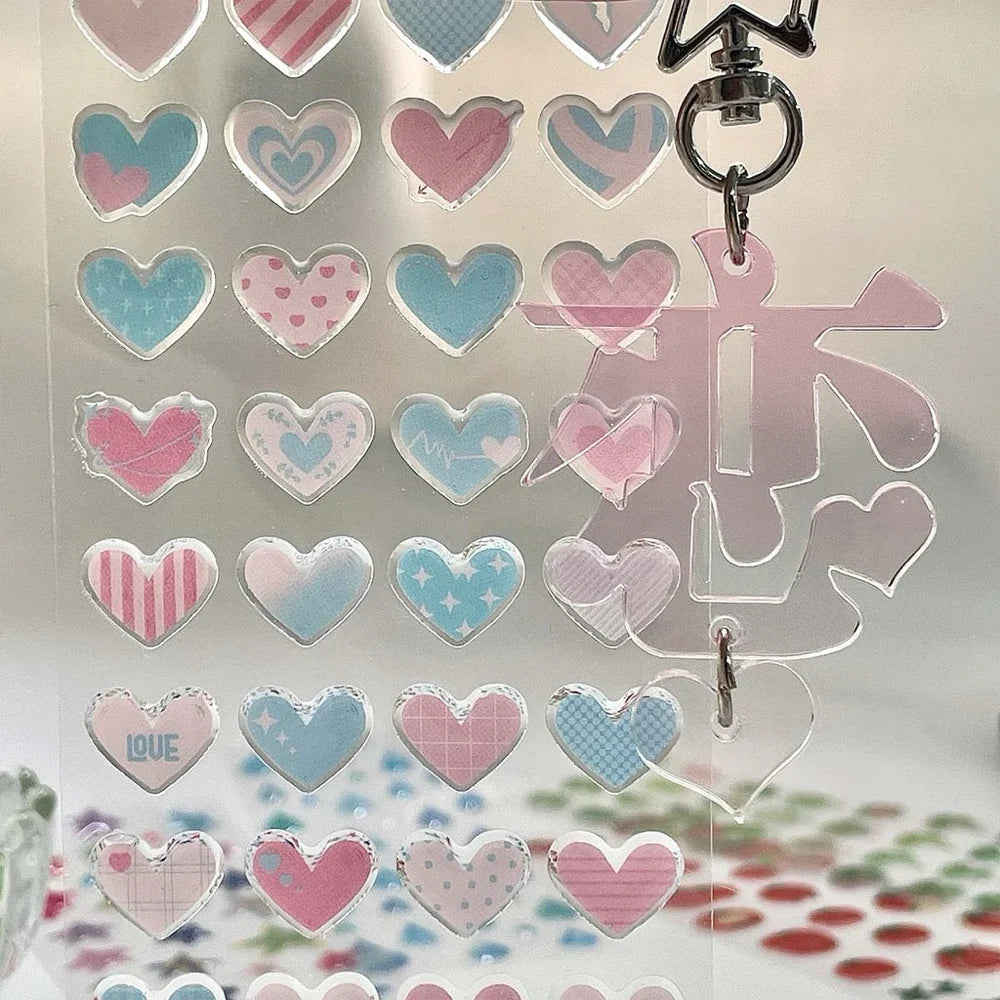 3D Heart Stickers