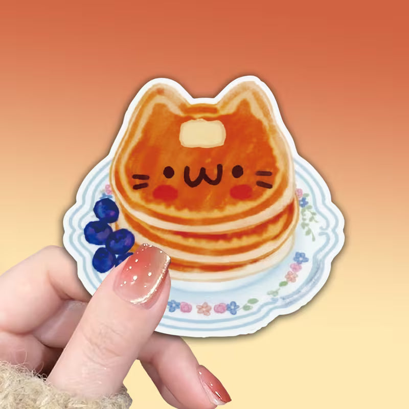 Pancake Kitty Vinyl Sticker