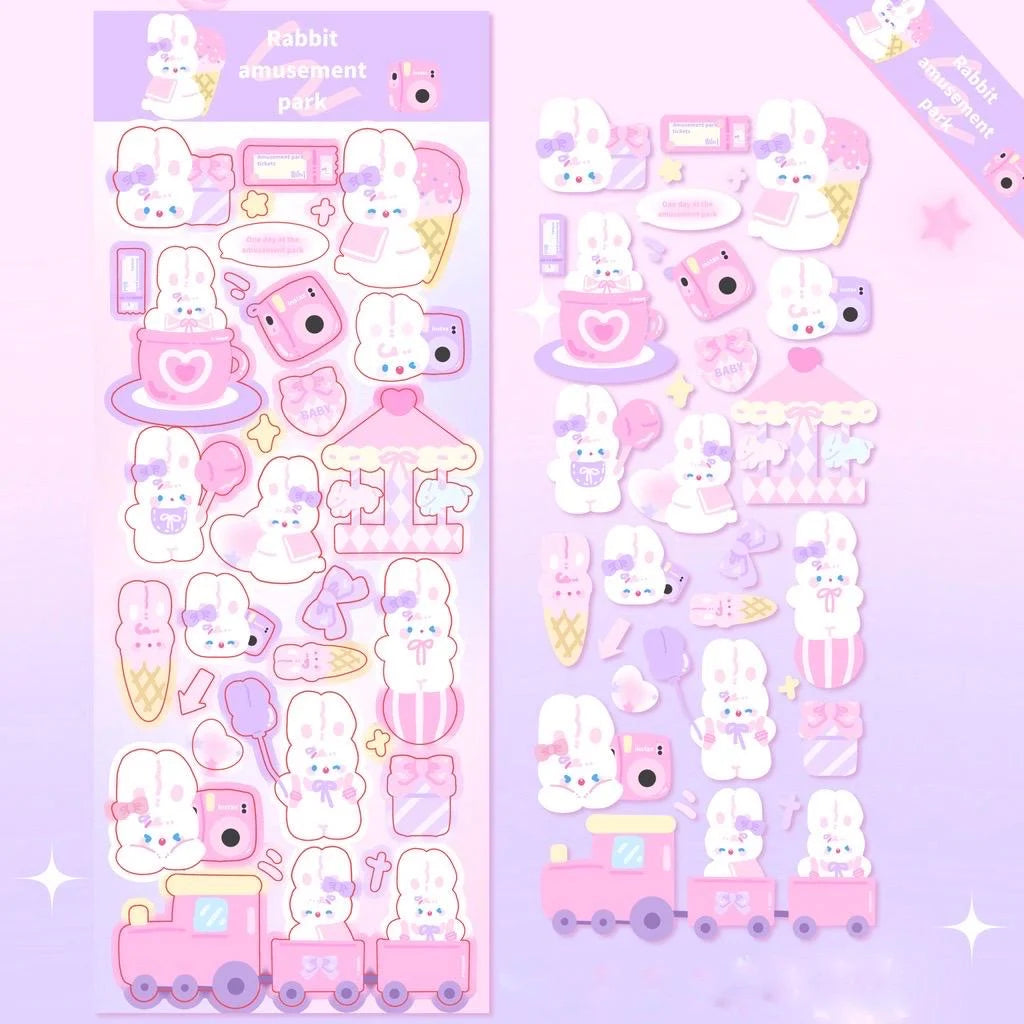 Rabbit In Amusement Park Sticker