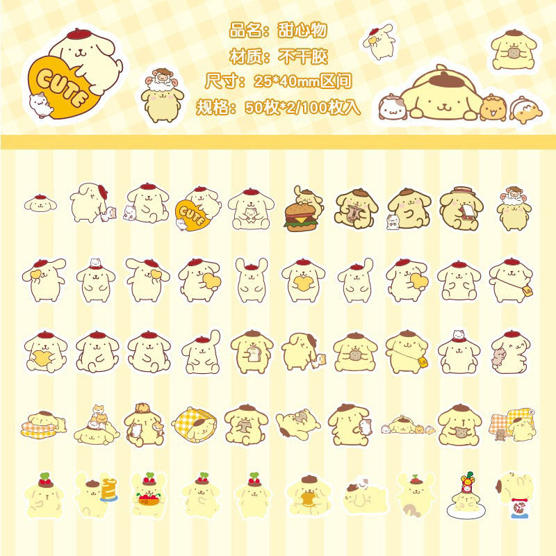 Pompompurin 100pcs Sticker Flakes