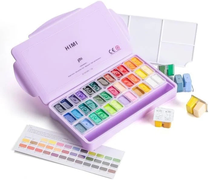 HIMI Goache Paint Palette (dual purple)
