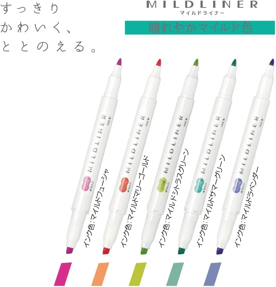 Zebra Mildliner Highlighter (Radiant Colors)