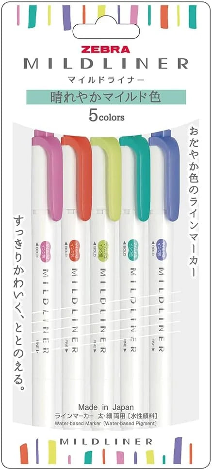 Zebra Mildliner Highlighter (Radiant Colors)