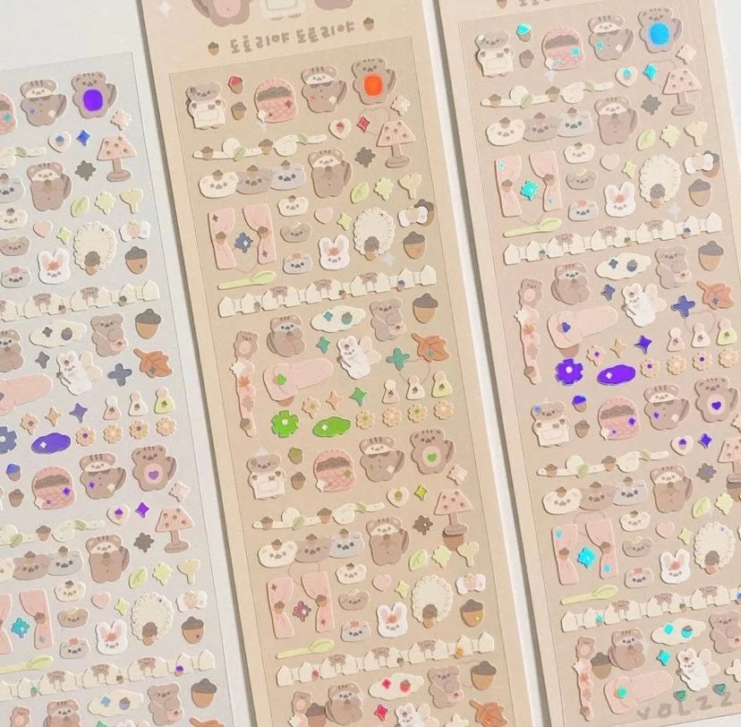 [VOLZZI] Acorn & Bear Sticker