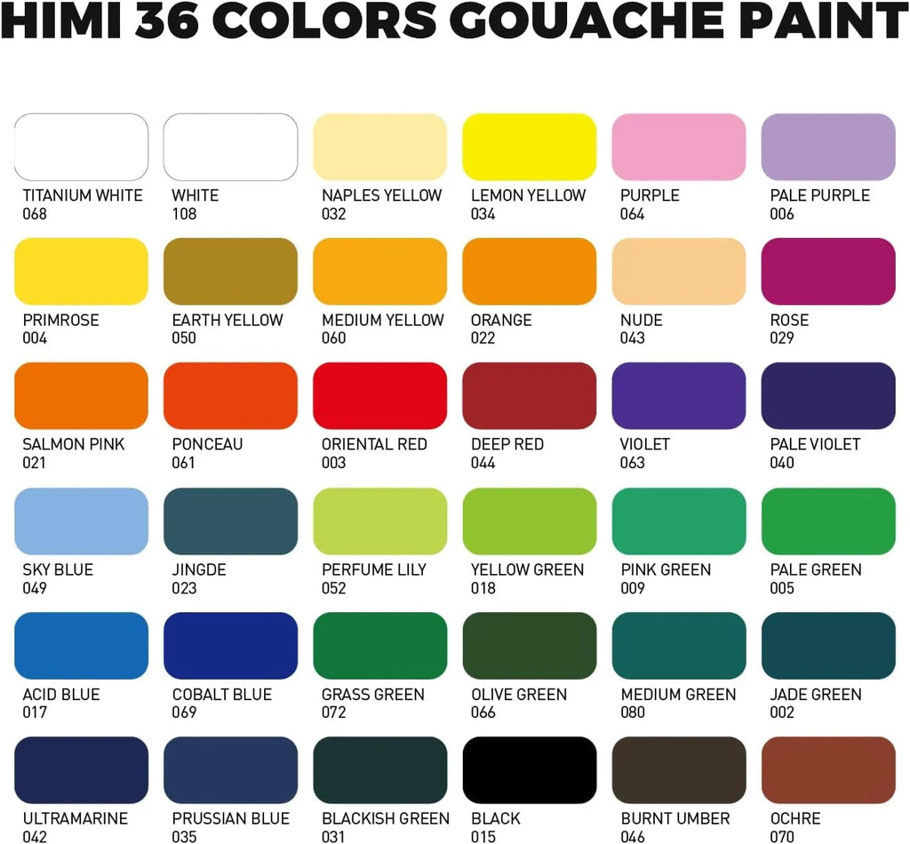 HIMI Goache Paint Palette (pink)