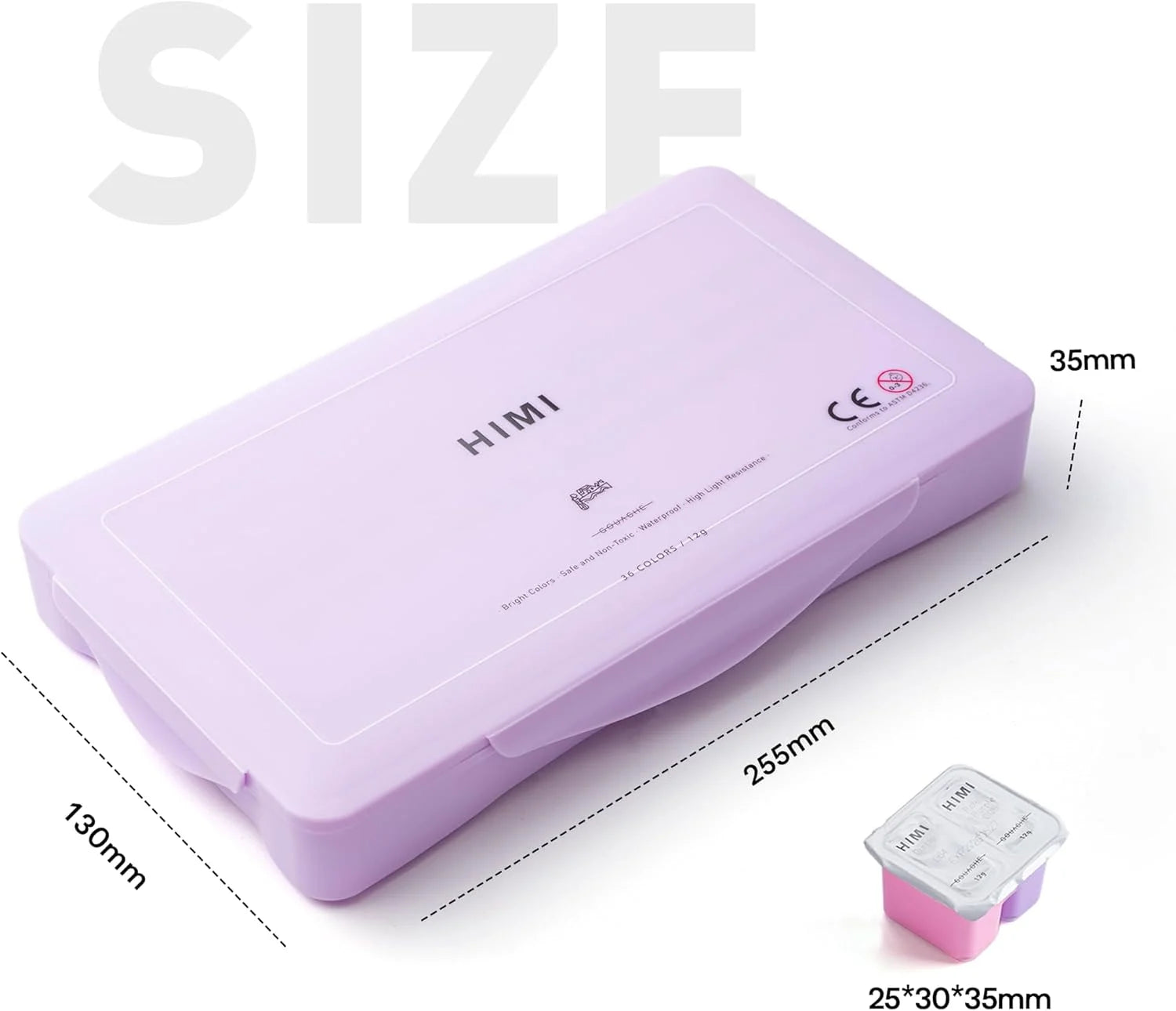HIMI Goache Paint Palette (dual purple)
