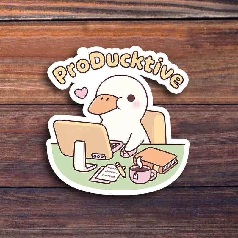 'ProDuckTive' Vinyl Sticker