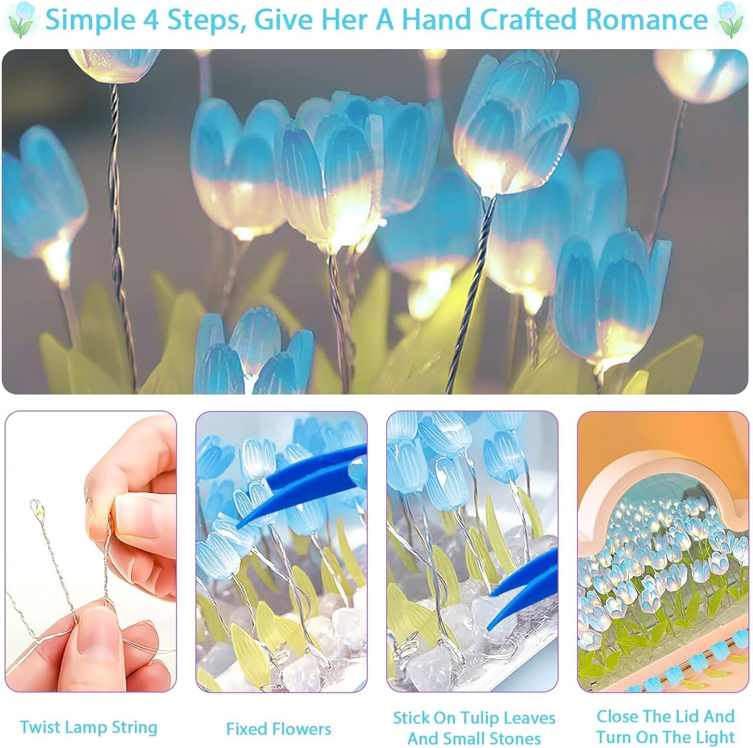 DIY Tulip Decor Lamp
