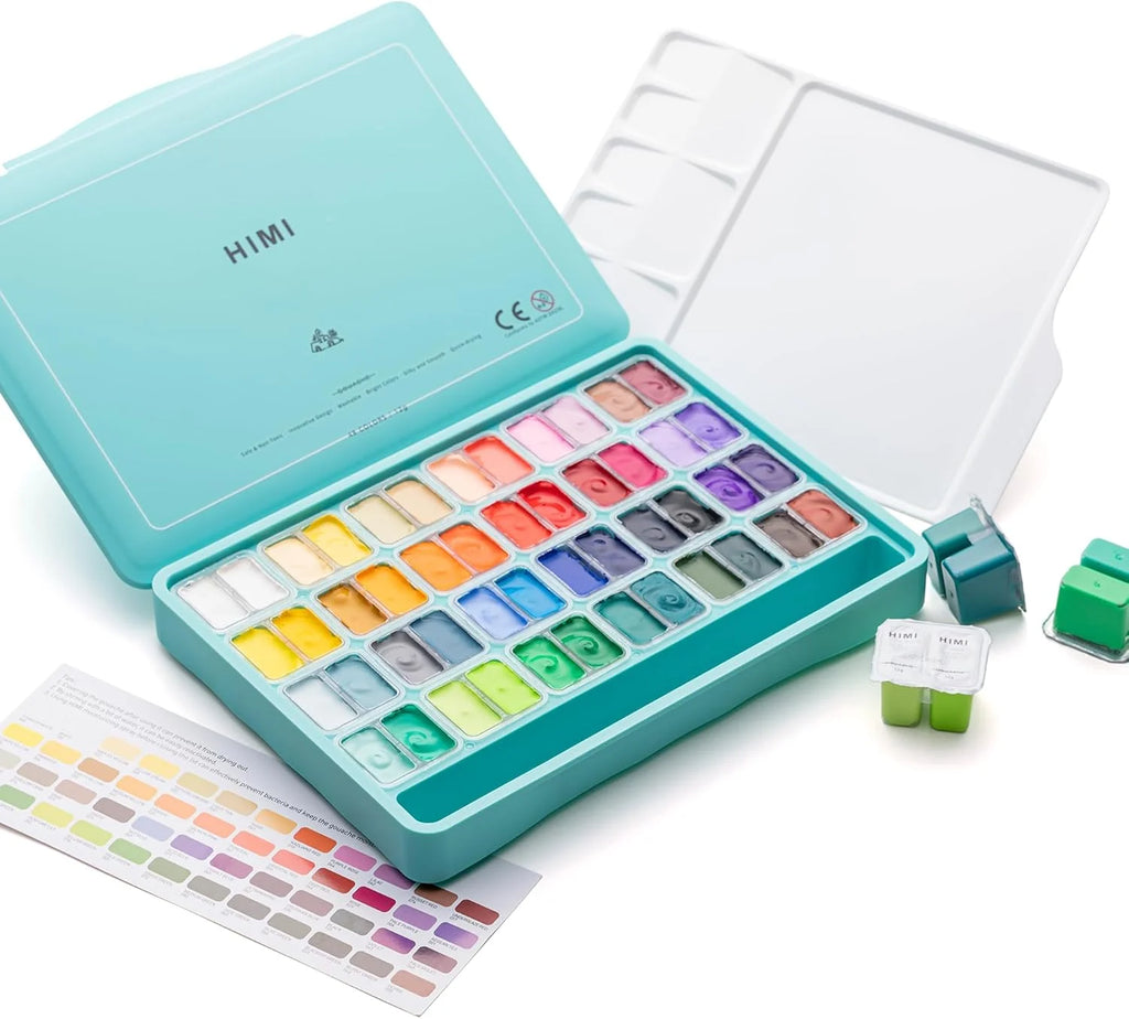 HIMI Goache Paint Palette (dual blue)