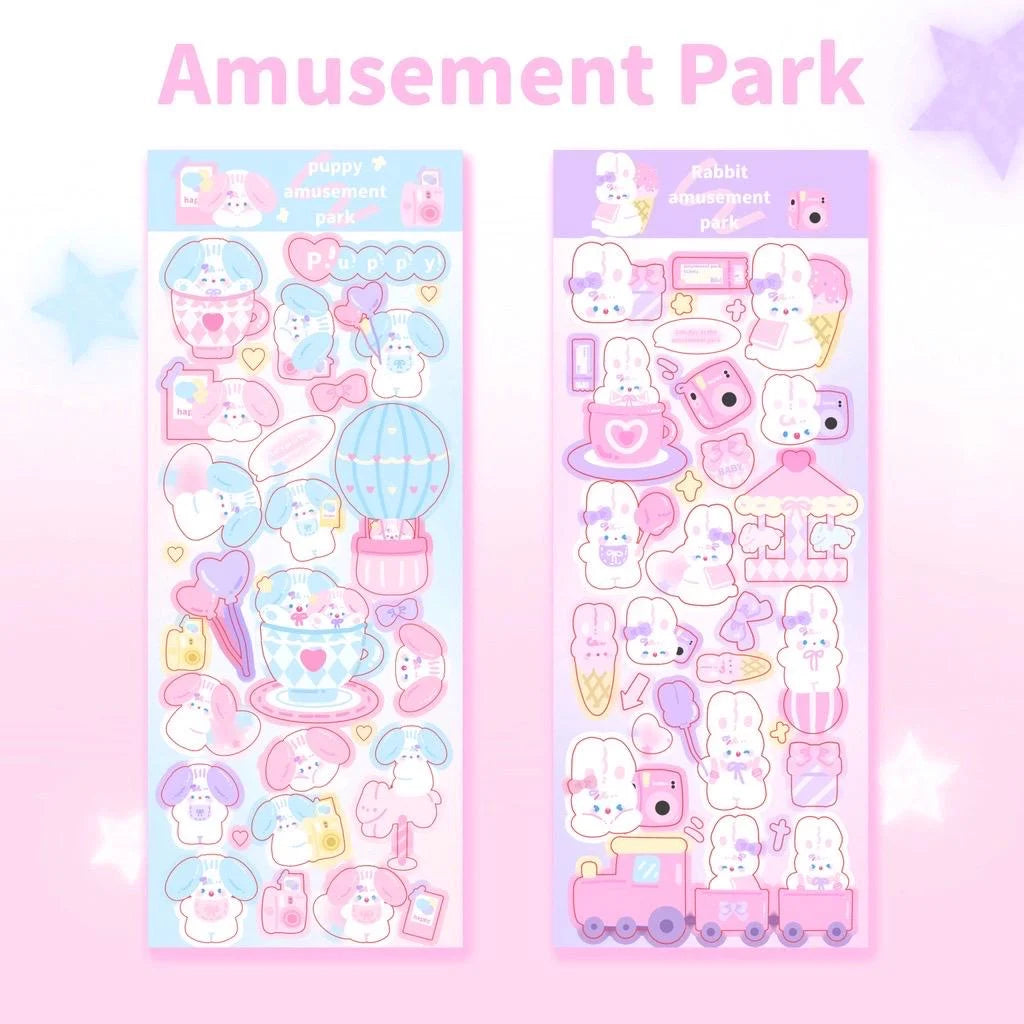 Rabbit In Amusement Park Sticker