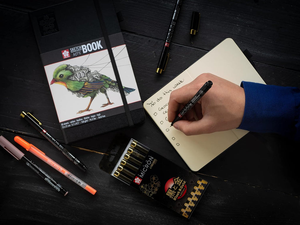 [SAKURA] Pigma Micron Fineliner Black & Gold Edition