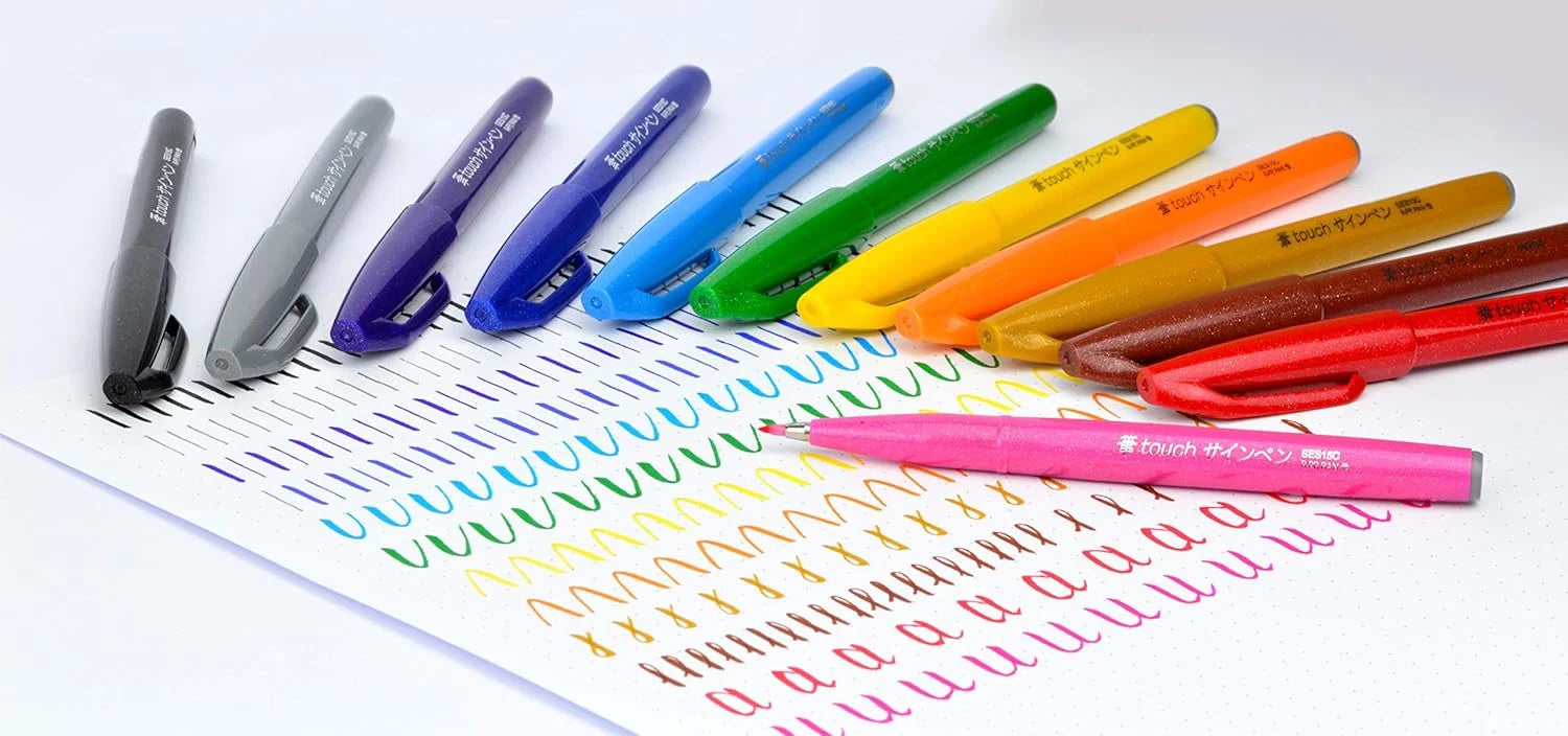 Pentel Brush Sign Pen Basic colors