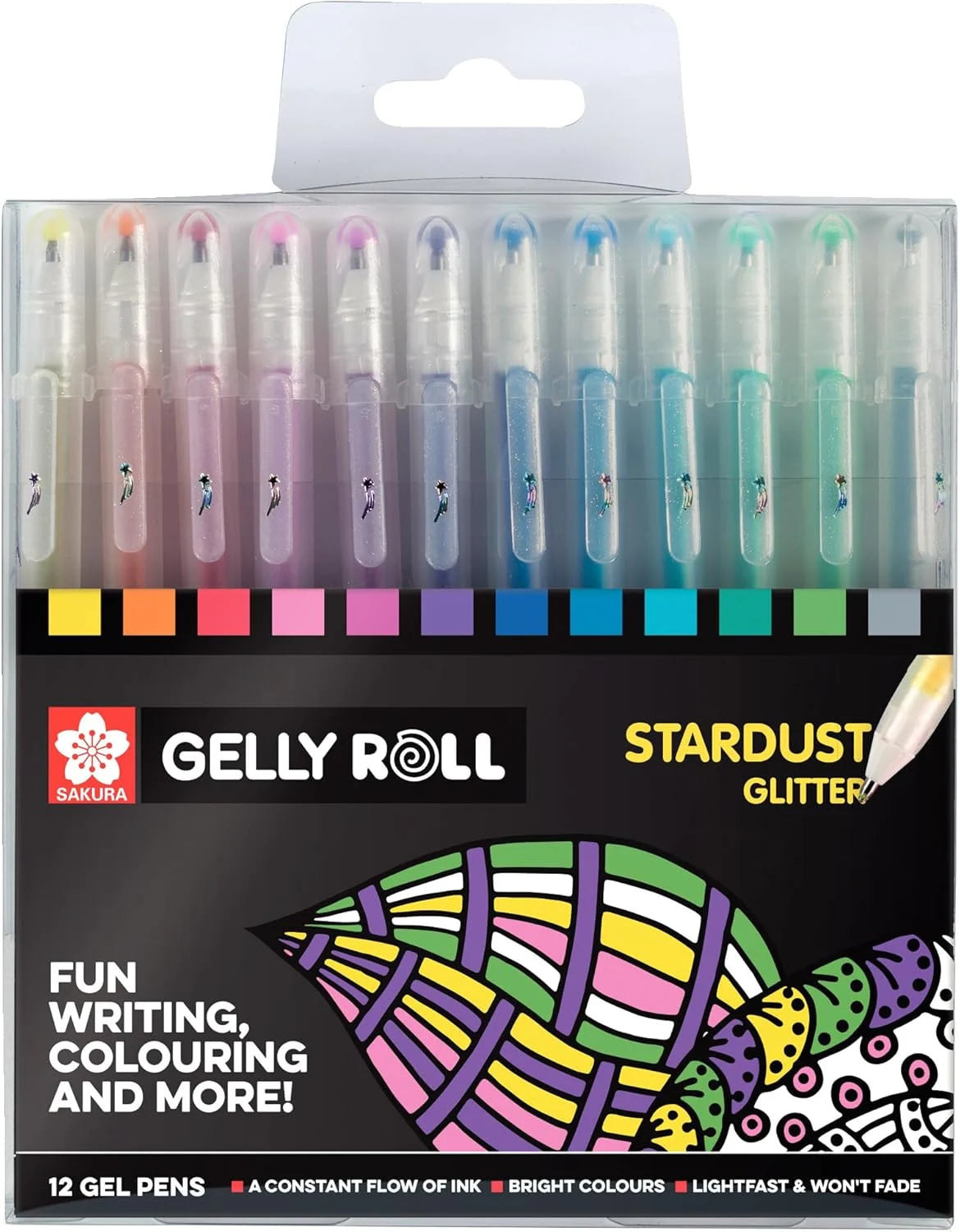 SAKURA GELLY ROLL Gel Pen Stardust Glitter (Set of 12)