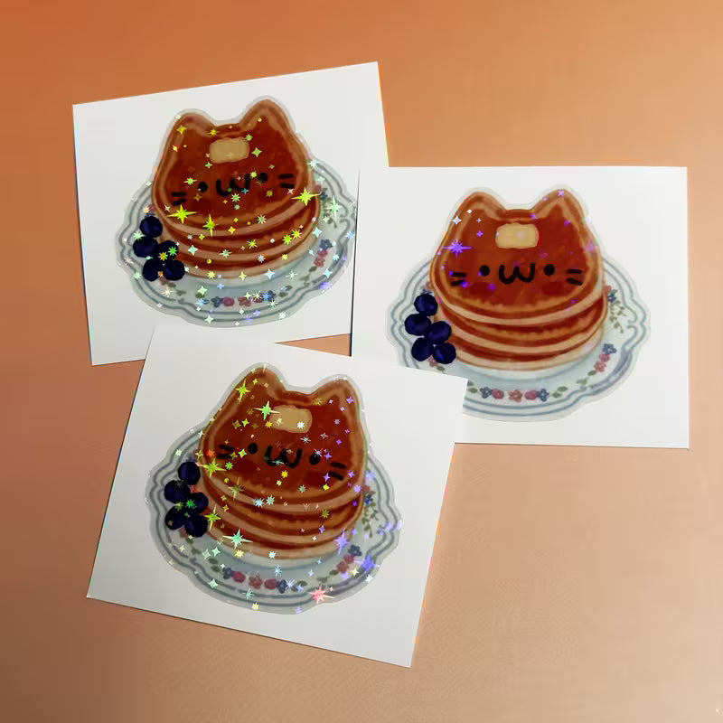 Pancake Kitty Vinyl Sticker