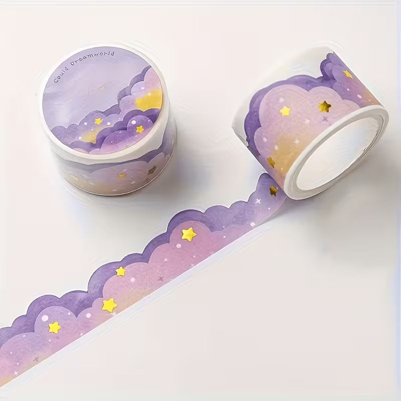 Golden Cloud Tape Stickers (purple dream)