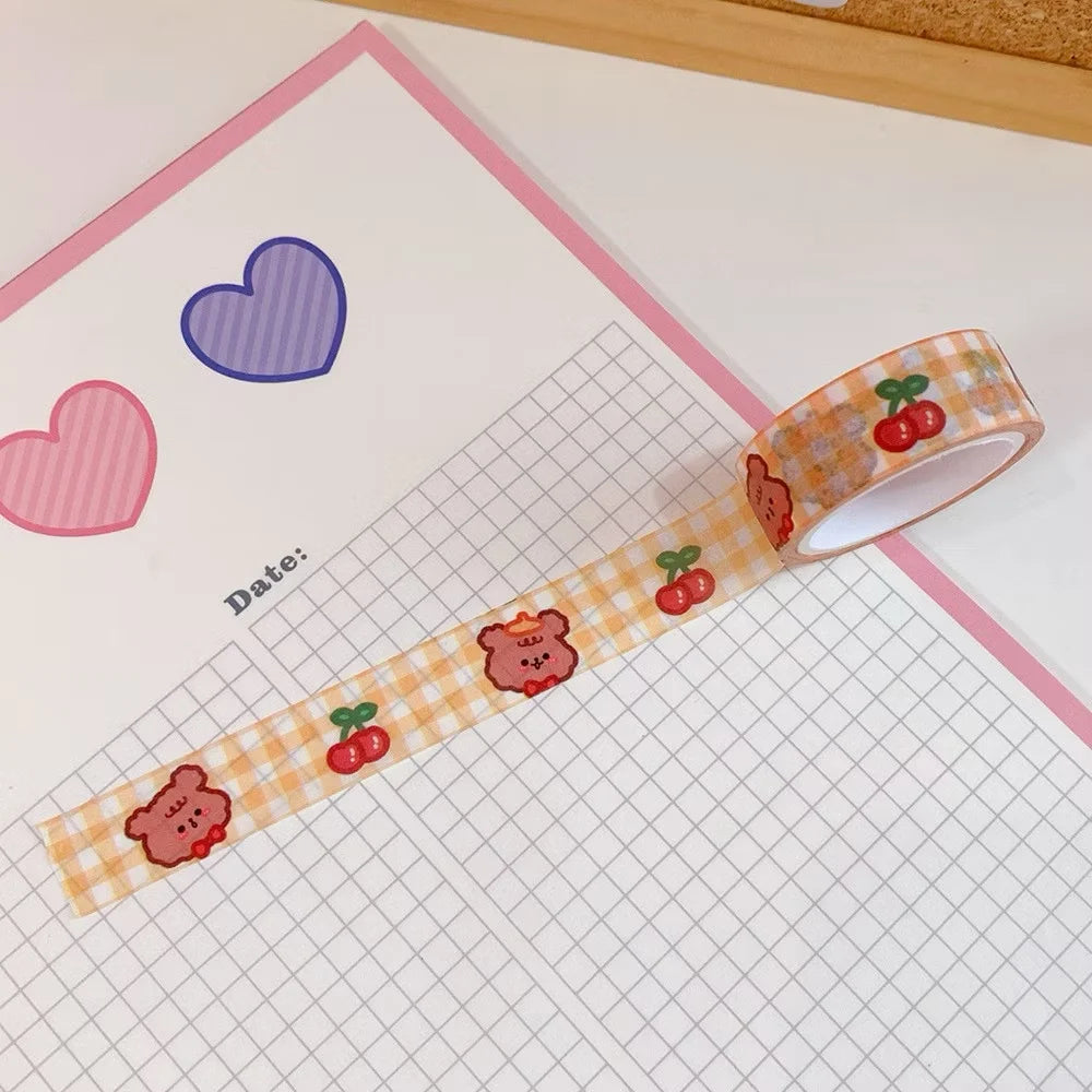Gingham Bear Washi Tape