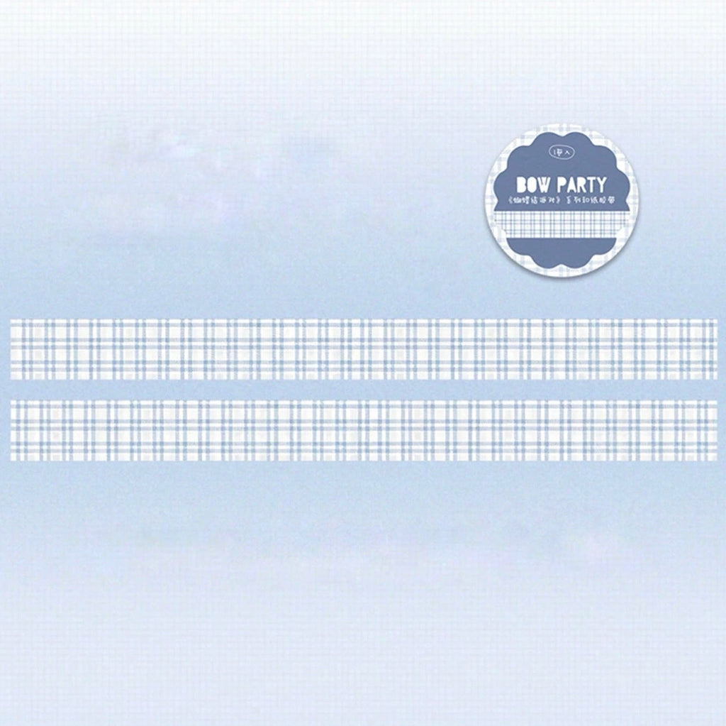 Light blue background with a decorative border and 'Bow Party' label.