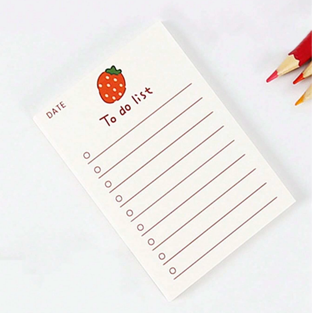 Fruit themed memo sheets