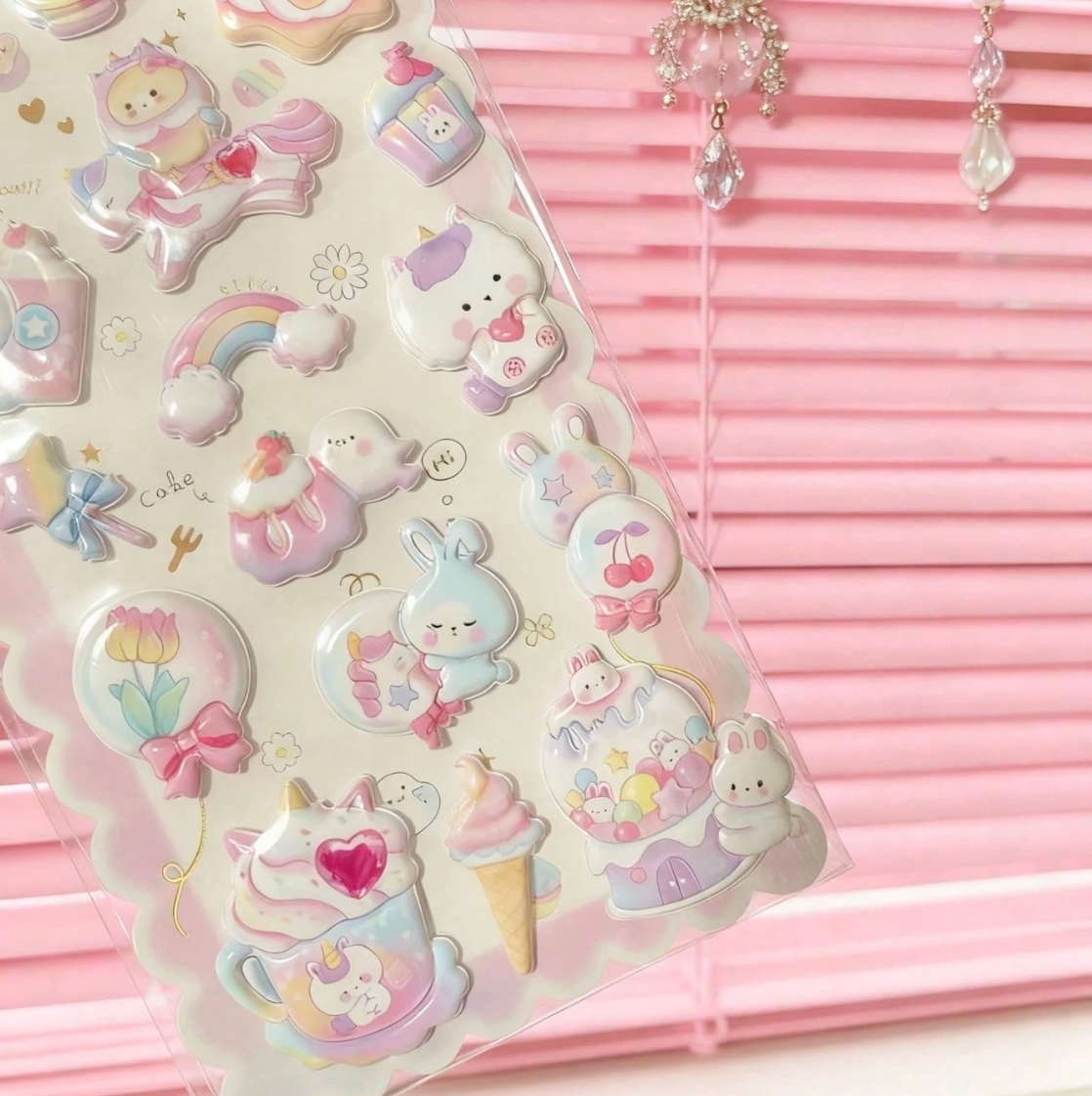 [POKOJA] Squishy Cartoon Stickers (pink)
