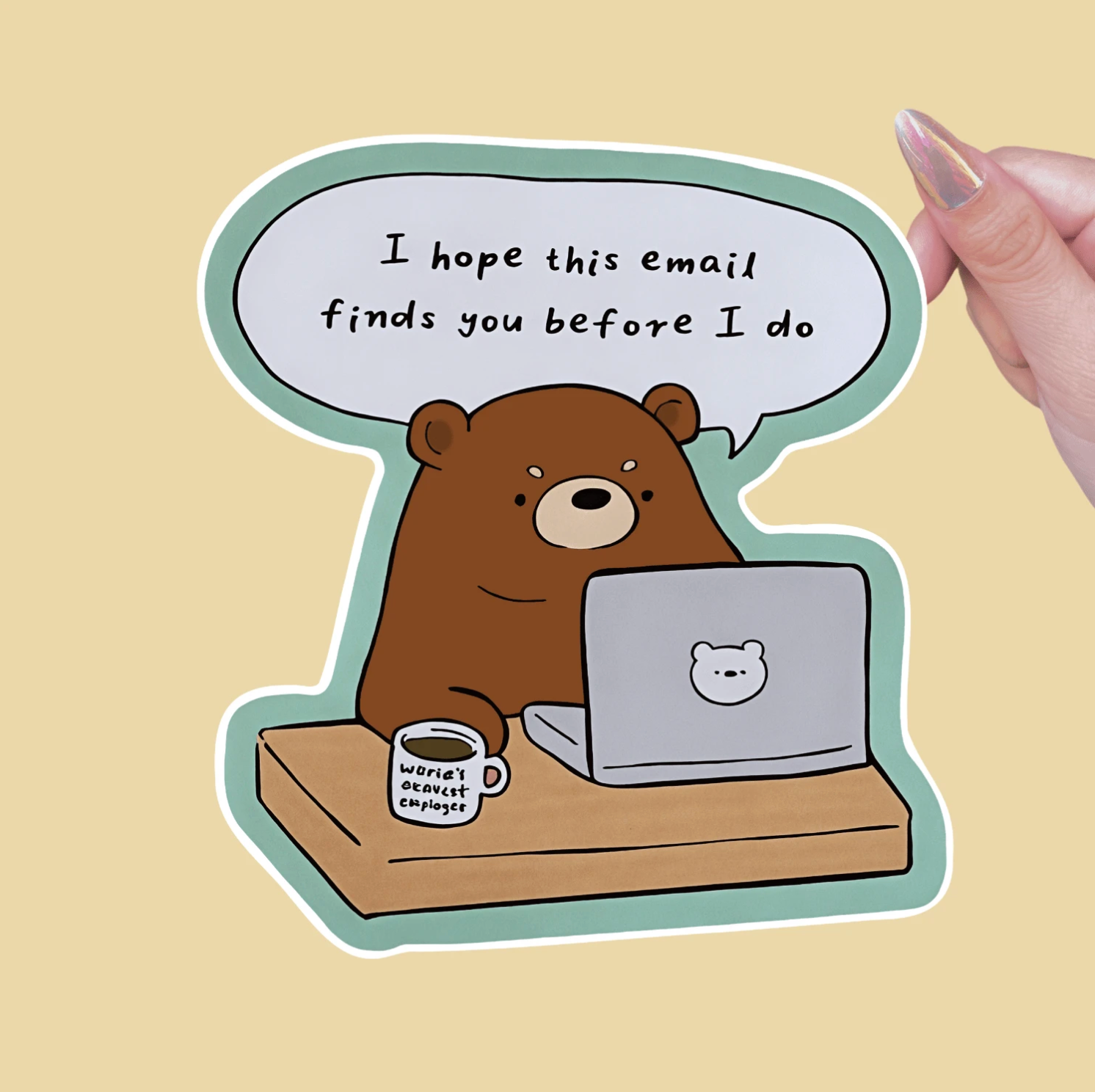 Corporate Bear Vinyl Sticker