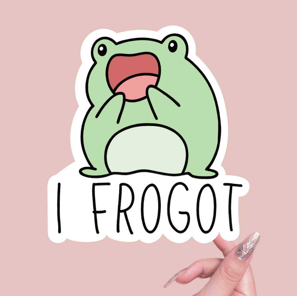 'I frogot' Vinyl Sticker