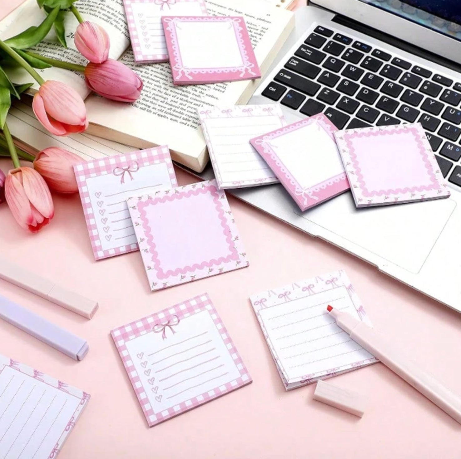 Bowtiful Sticky Notes (pink)
