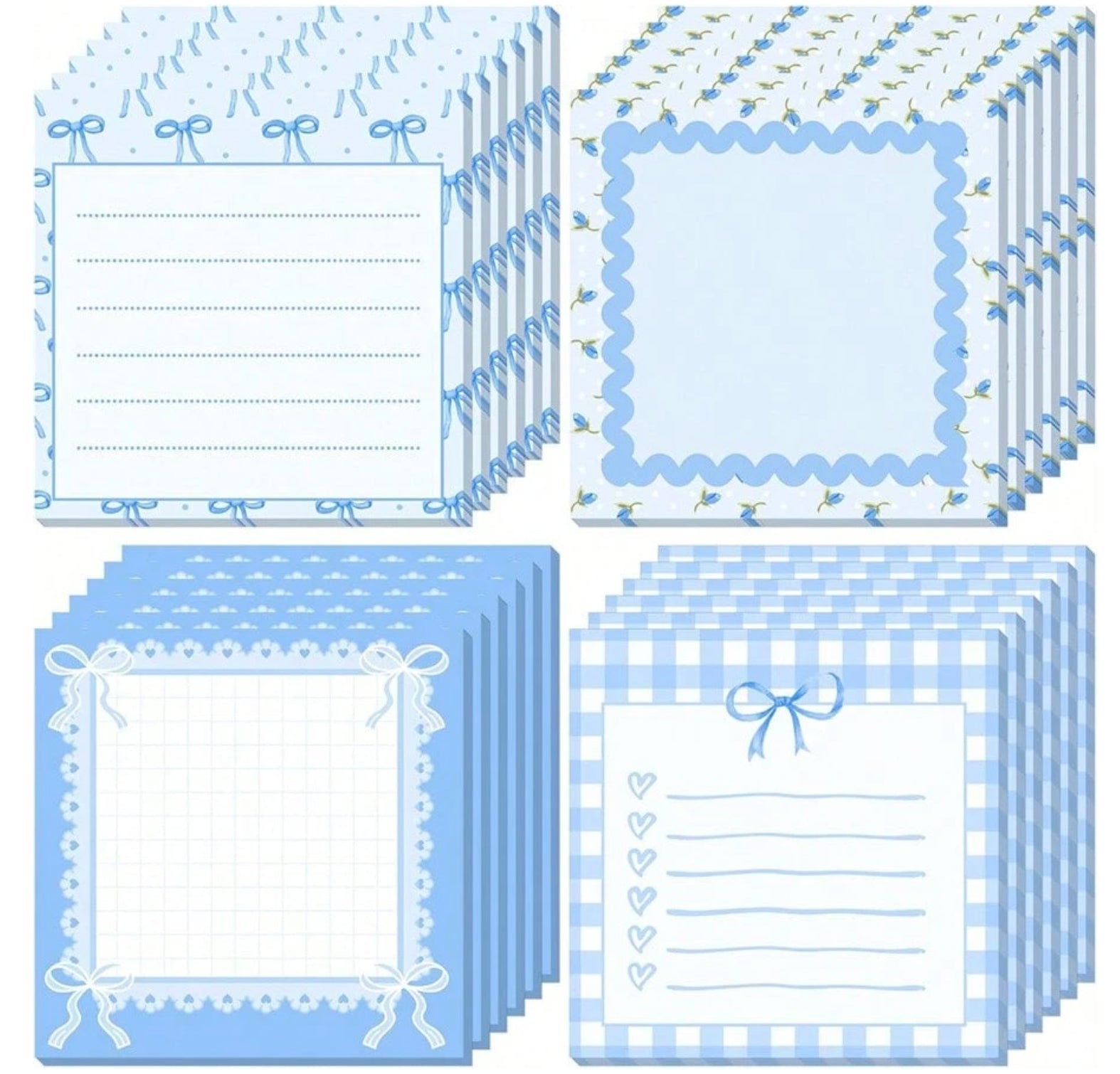 Bowtiful Sticky Notes (blue)
