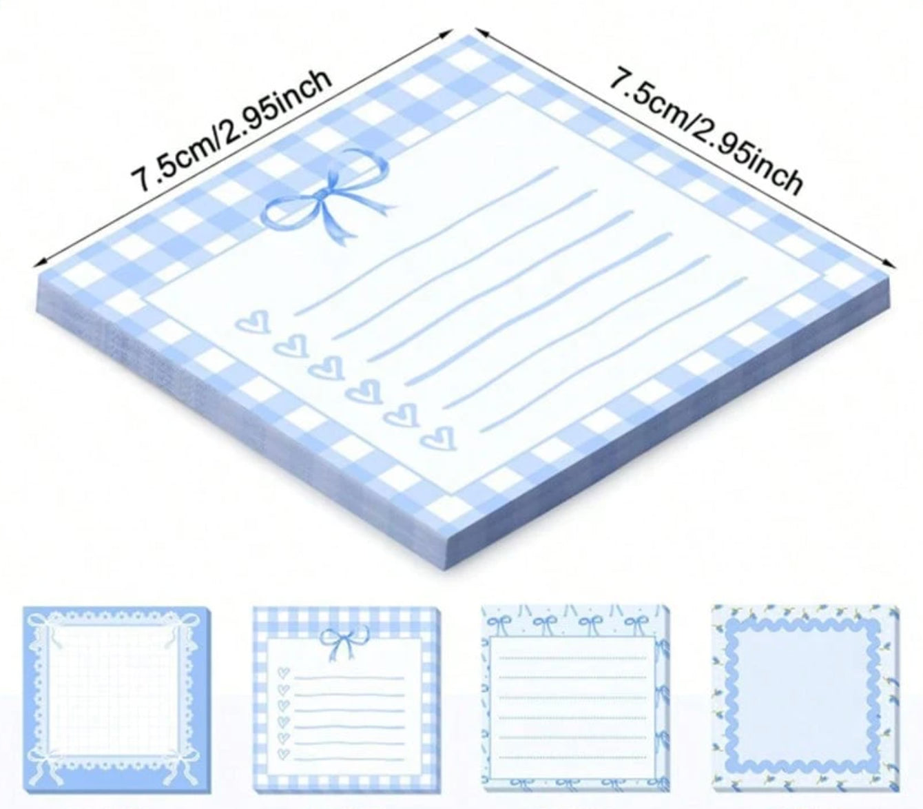 Bowtiful Sticky Notes (blue)