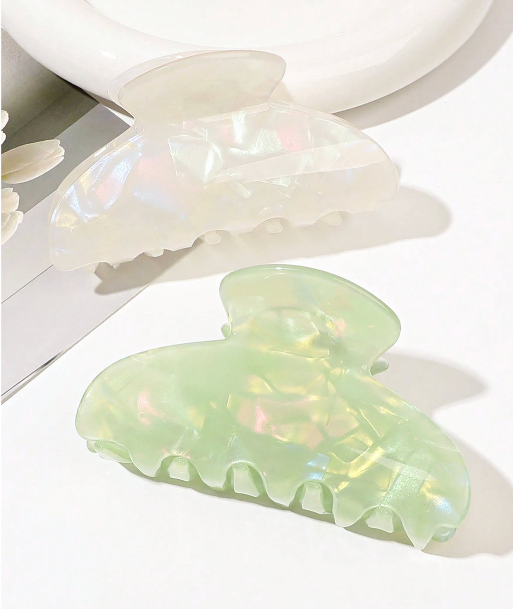 Pearl Marble Hair Claw (crystal set)