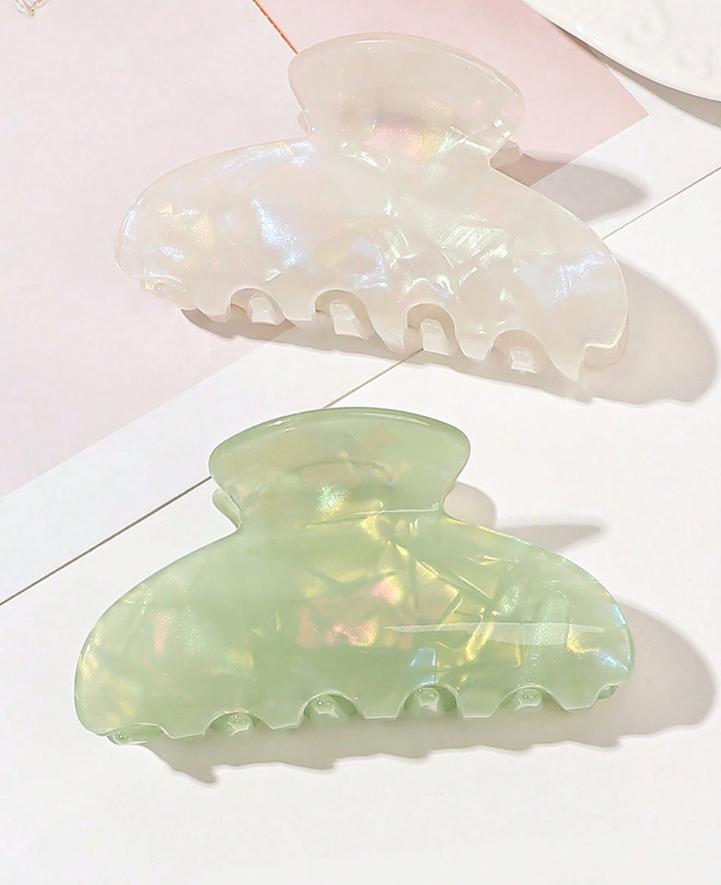 Pearl Marble Hair Claw (crystal set)