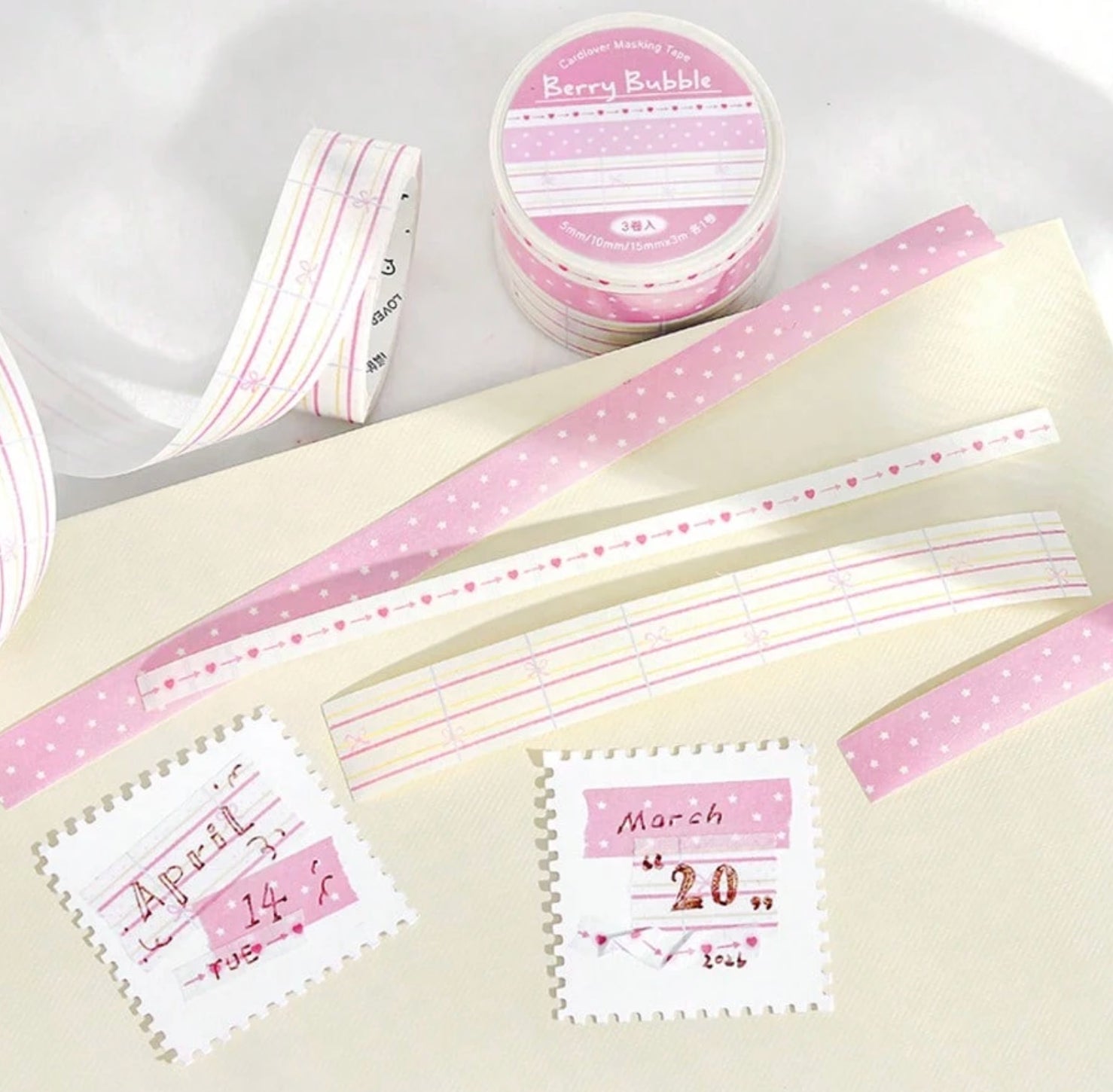 Pink Washi Tape Trio