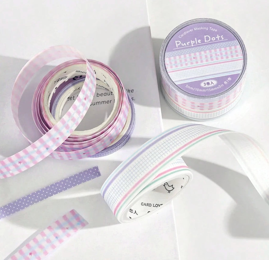 Purple Washi Tape Trio