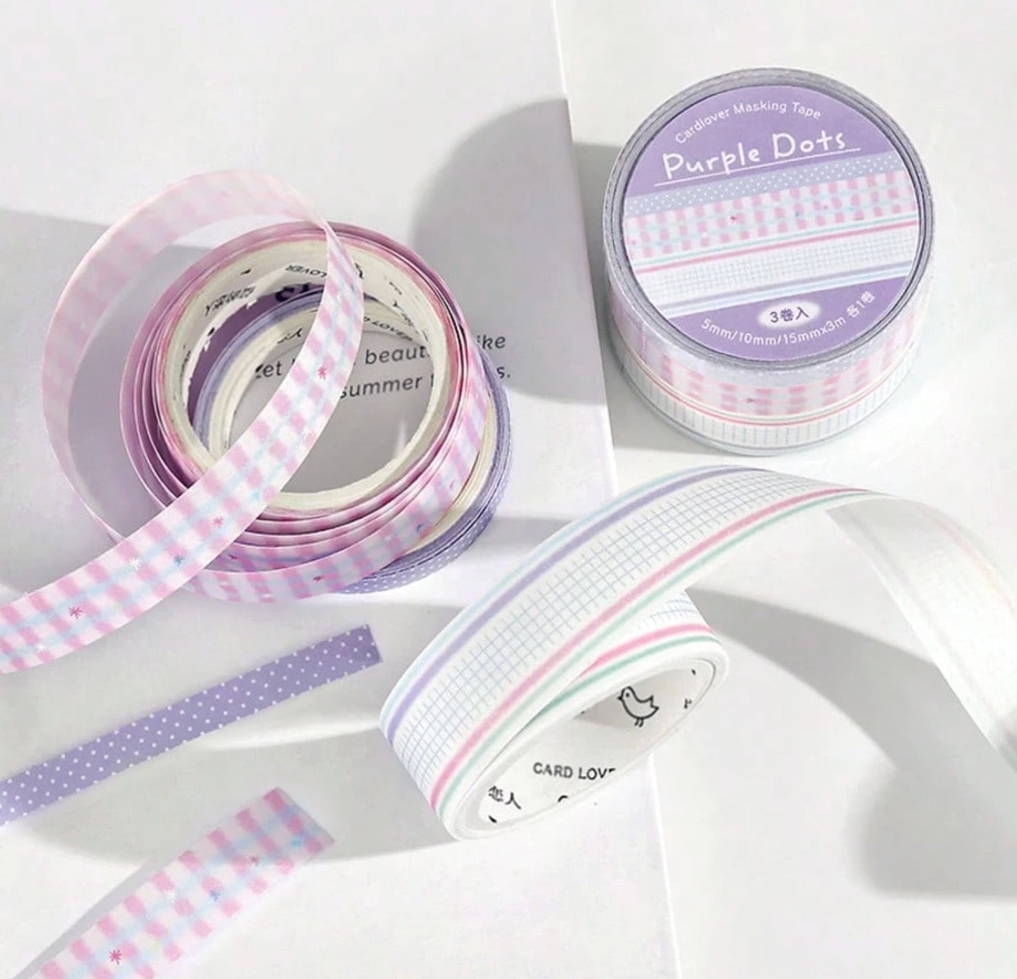 Purple Washi Tape Trio