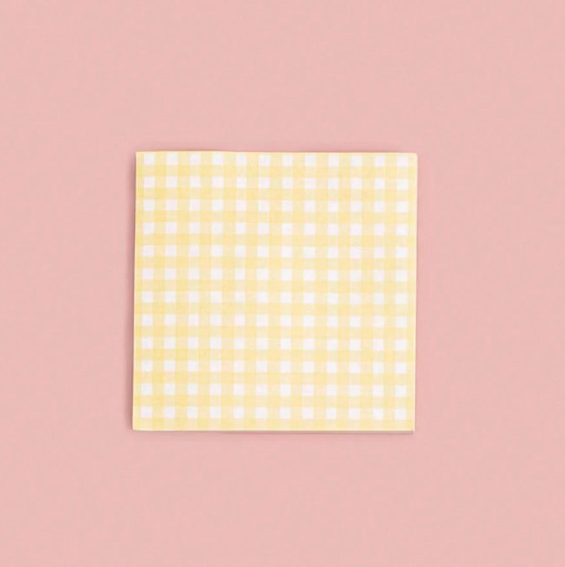 Gingham Sticky NotePad (yellow)