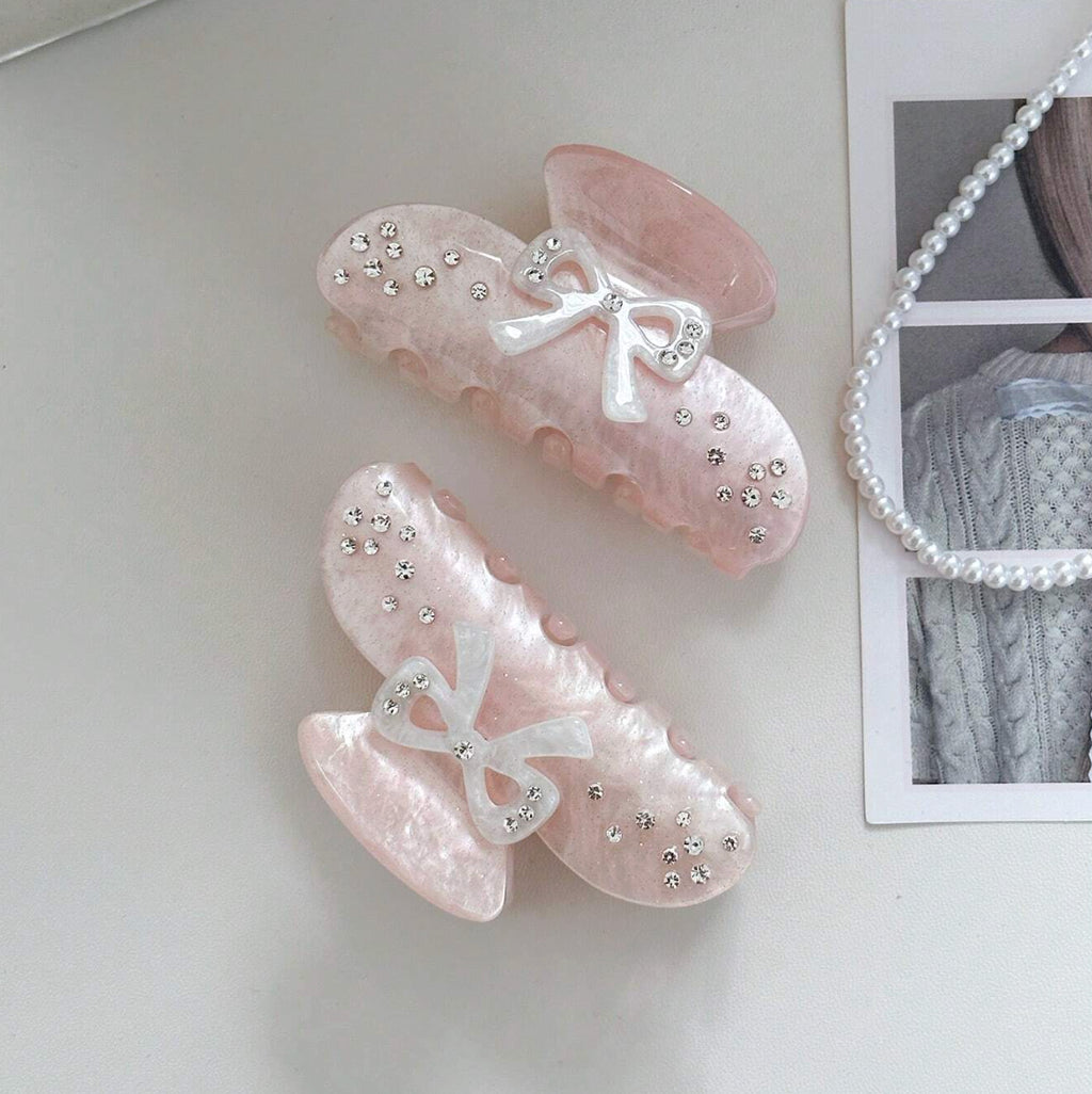 Rhinestone Bow Hair Claw