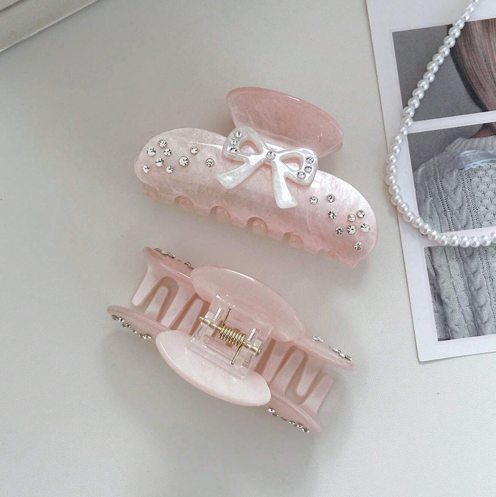 Rhinestone Bow Hair Claw