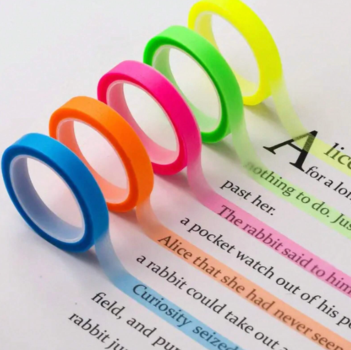 Set of 5 Highlighter Tape