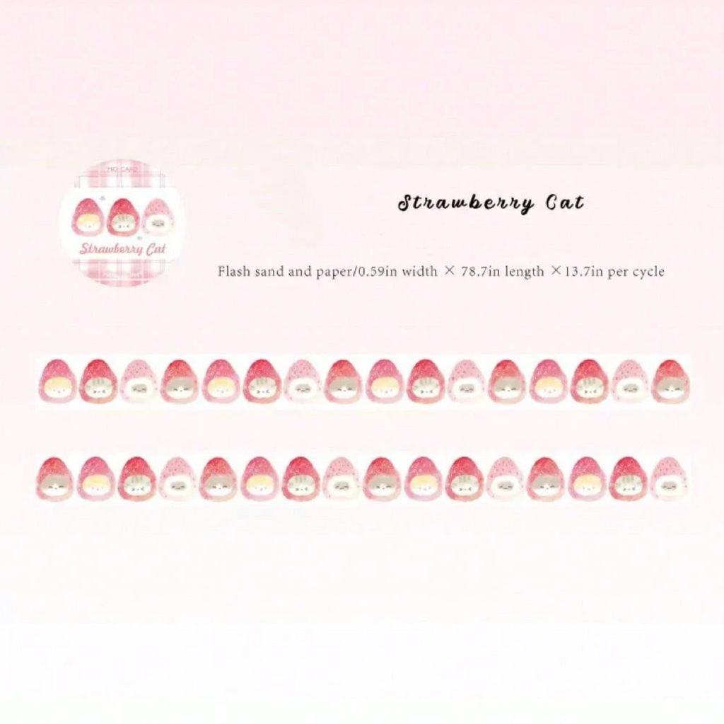 Strawberry Cat Washi Tape