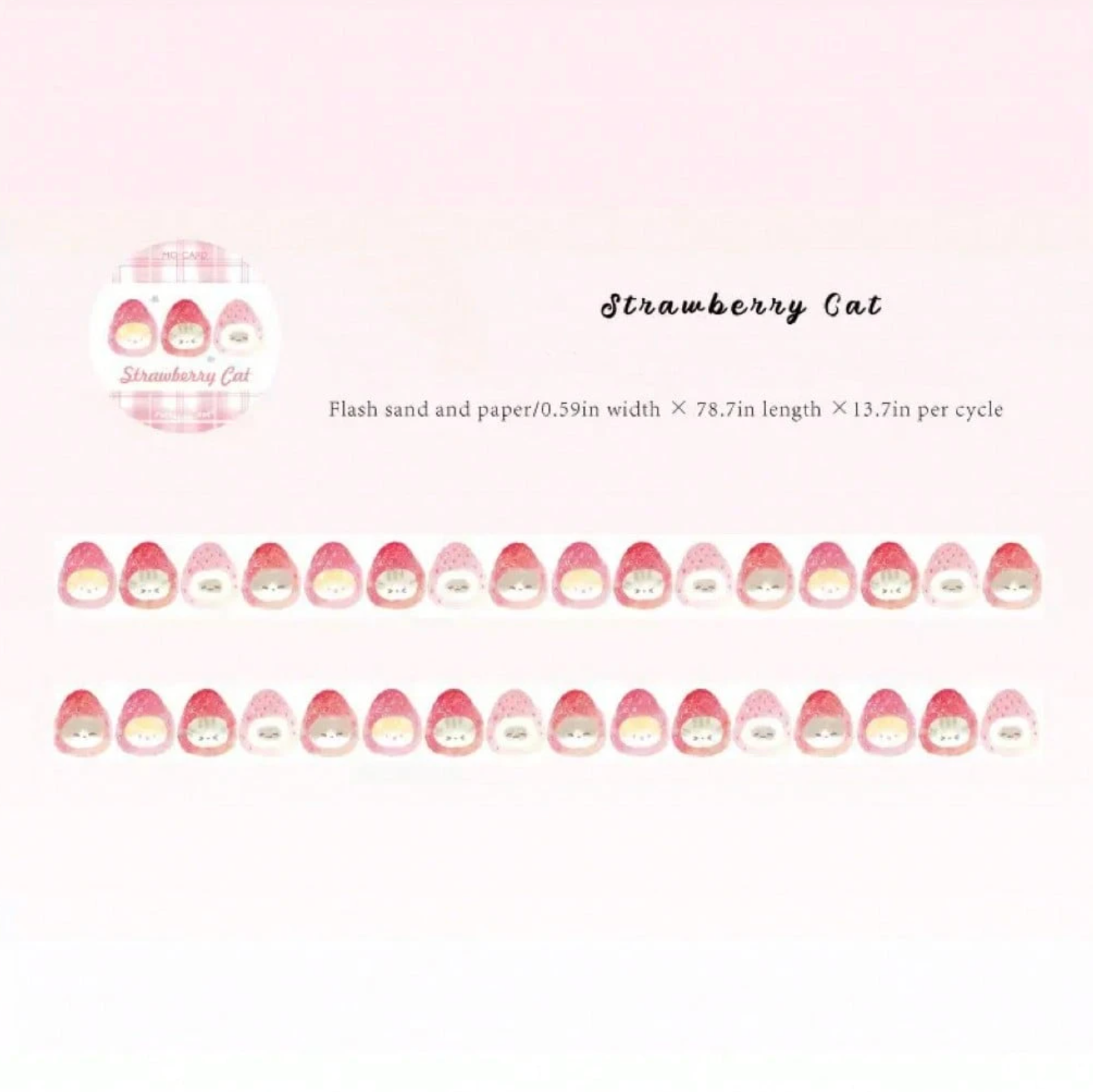 Strawberry Cat Washi Tape