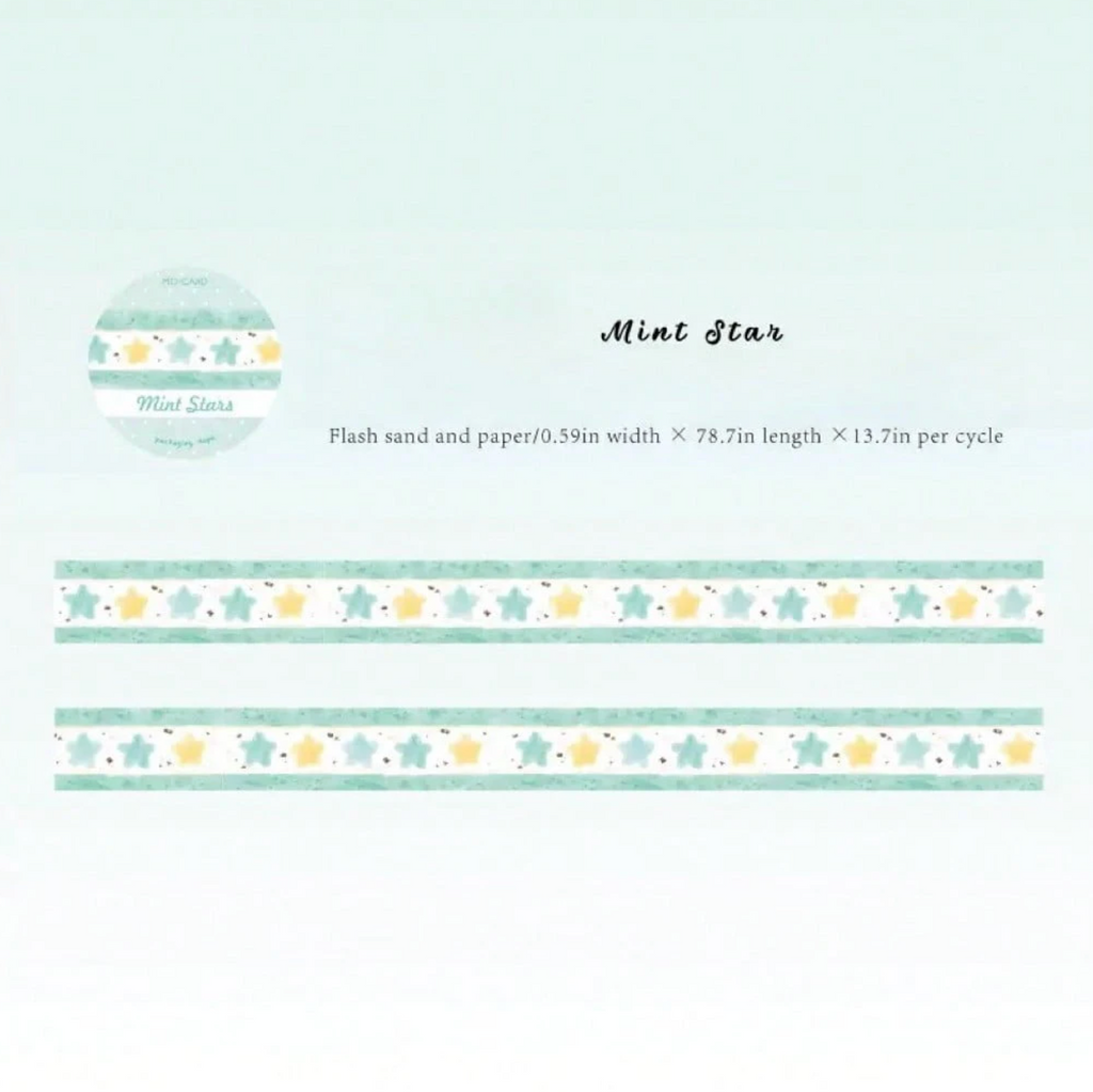 Mint Star Washi Tape