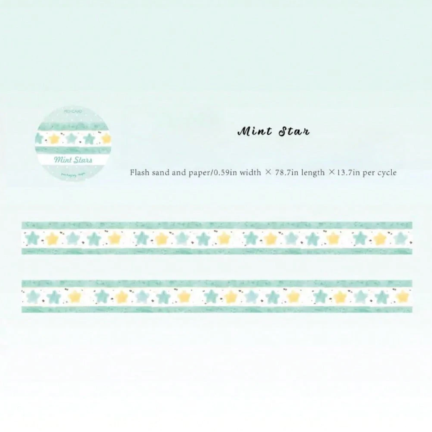 Mint Star Washi Tape