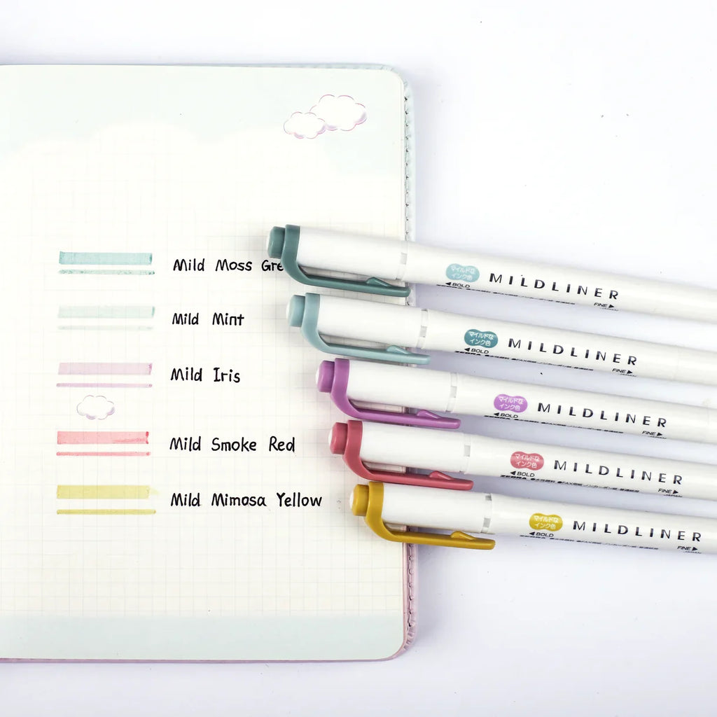 Zebra Mildliner Highlighter (Calm Mild Colors)