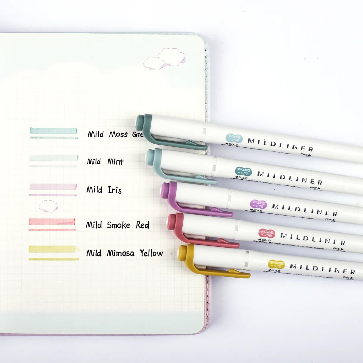 Zebra Mildliner Highlighter (Calm Mild Colors)